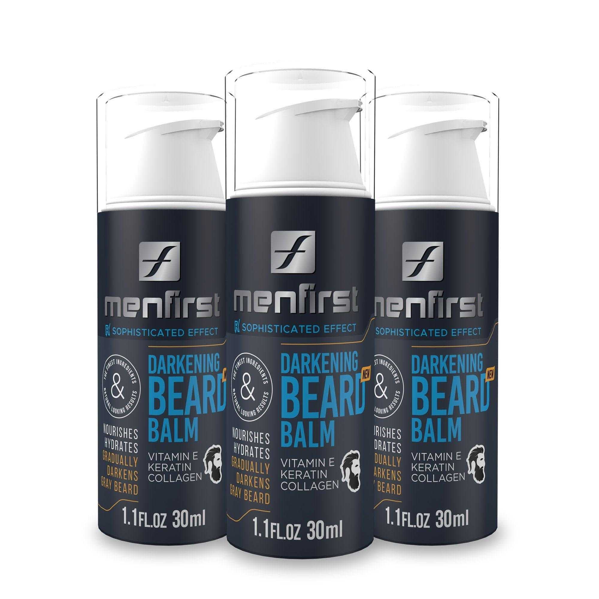 Menfirst Gradual Gray - Beard Balm - Natural Darkening Formula - 3 Pack - 1.1 Oz each | MENLL